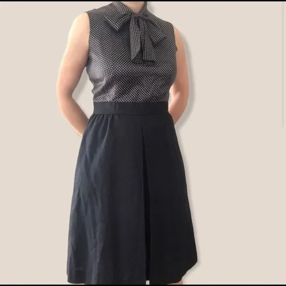 CLEARANCE! Vintage 60s Polka Dot Dress Size 6-8 VGUC - Picture 5 of 9